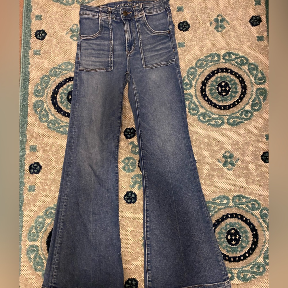American Eagle Waist Hugging Bell bottoms